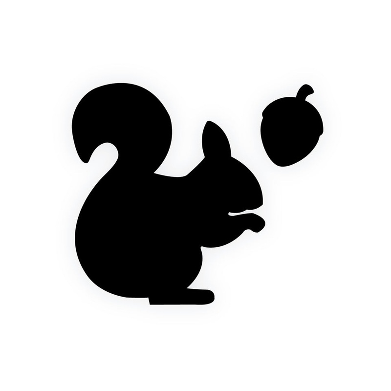 Meal Time Shaped Chalkboard Mat & Coaster – Squirrel