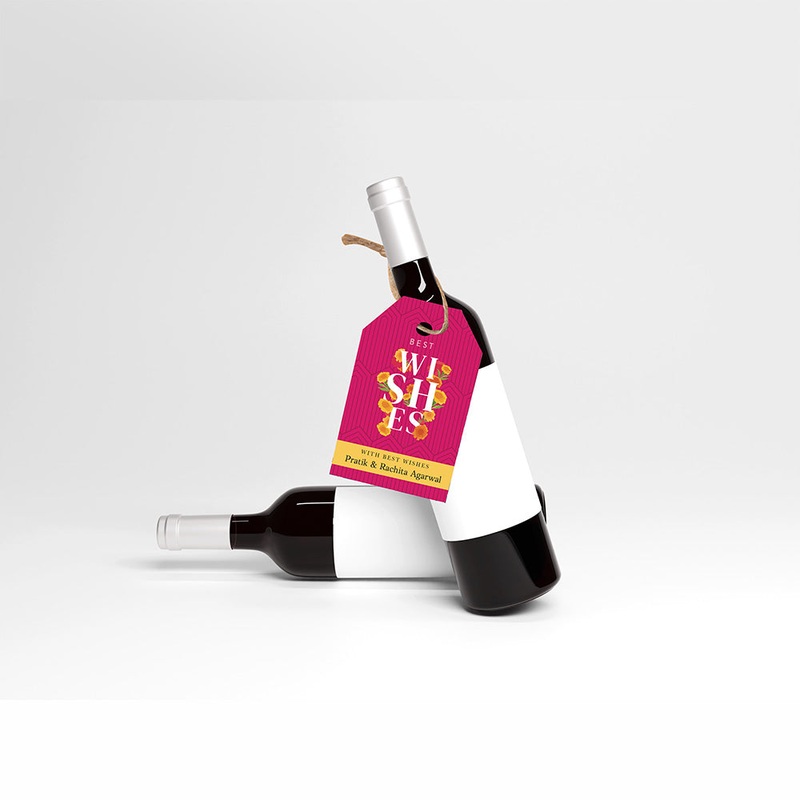 Wine Tags – Diwali Typo