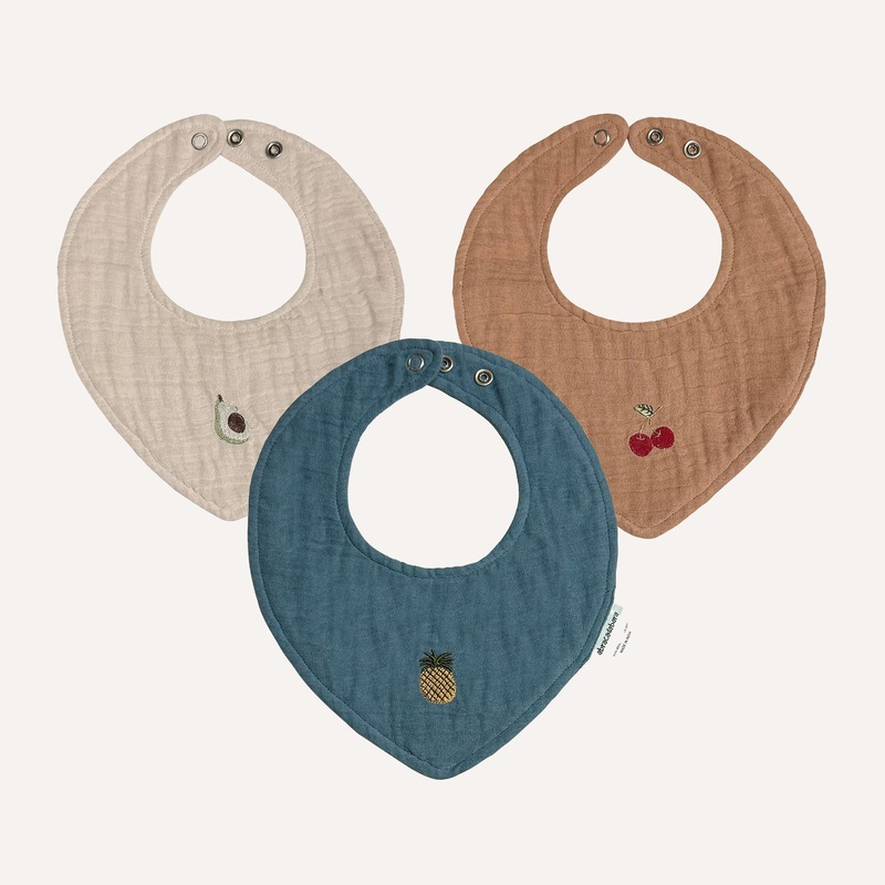 Abracadabra Muslin Bandana Bibs Fruit Collection – Boys