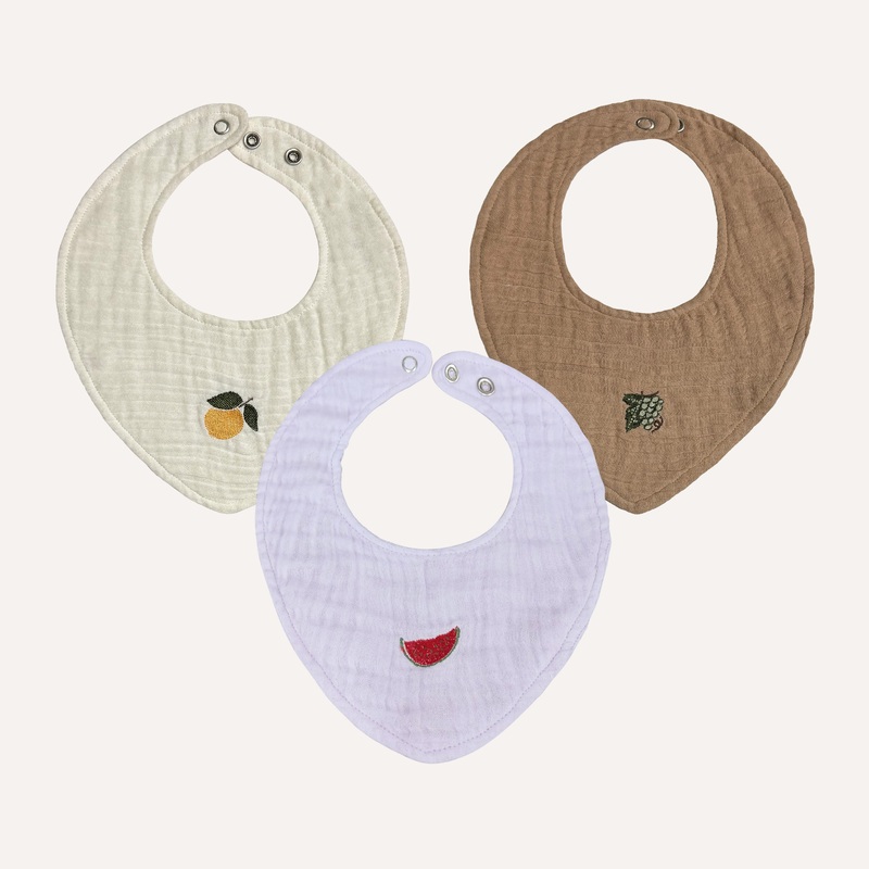 Abracadabra Muslin Bandana Bibs Fruit Collection – Girls