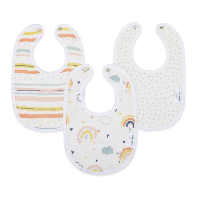 Abracadabra Muslin Bibs – Rainbow