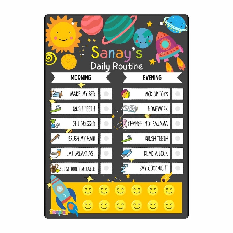 Daily Reward Chart Personalised    Mission Space