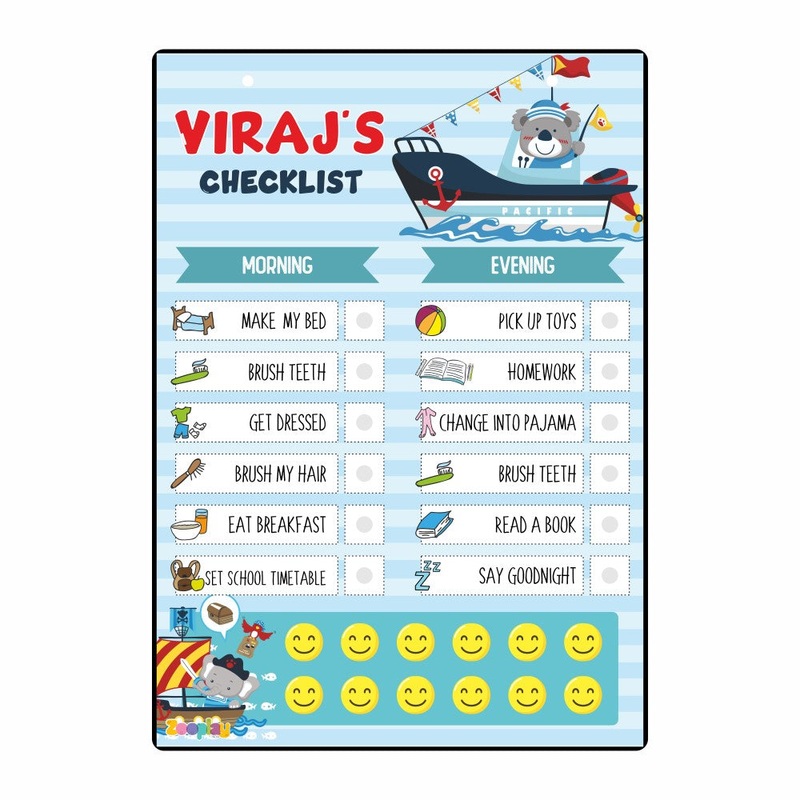 Daily Reward Chart Personalised    Sailor