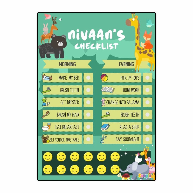 Daily Reward Chart Personalised   Wild adventures