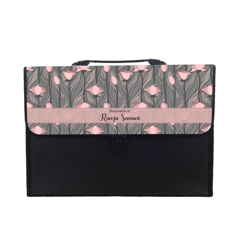 Personalised Folder – Peach Roses