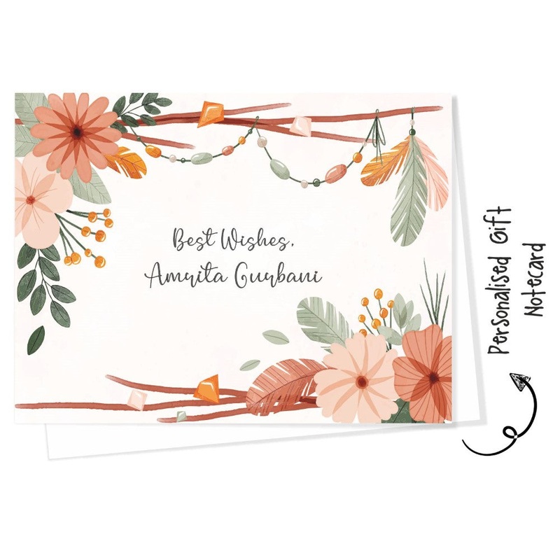 Personalised Gift Notecard -Boho Flower