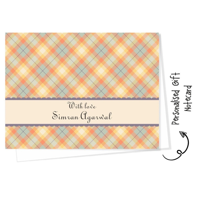 Personalised Gift Notecard -Checks