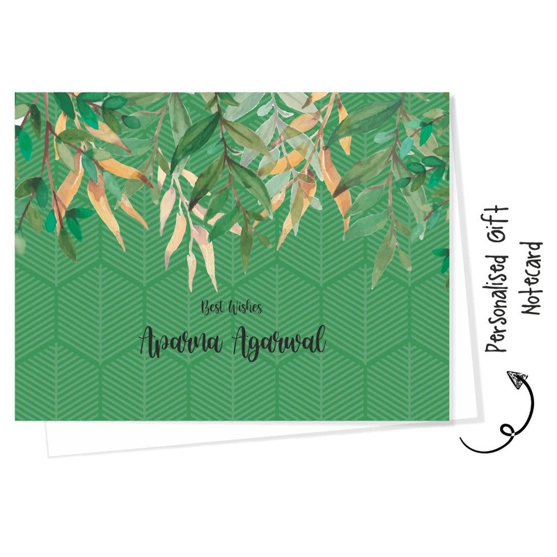 Personalised Gift Notecard – Green Pattern