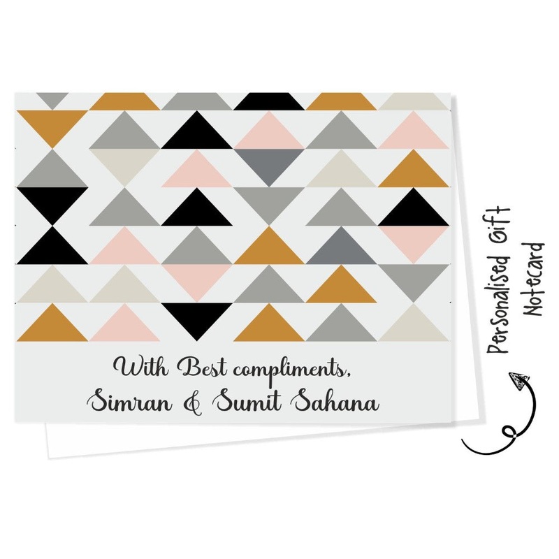 Personalised Gift Notecard -Triangle Pattern