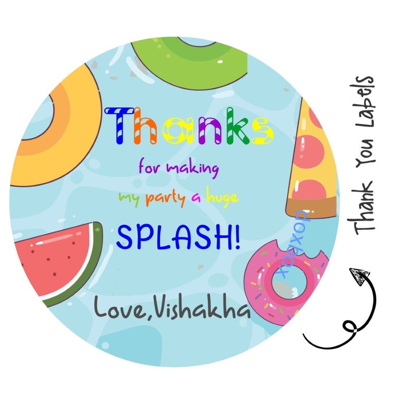 Round Thank You Label – Summer Fruits