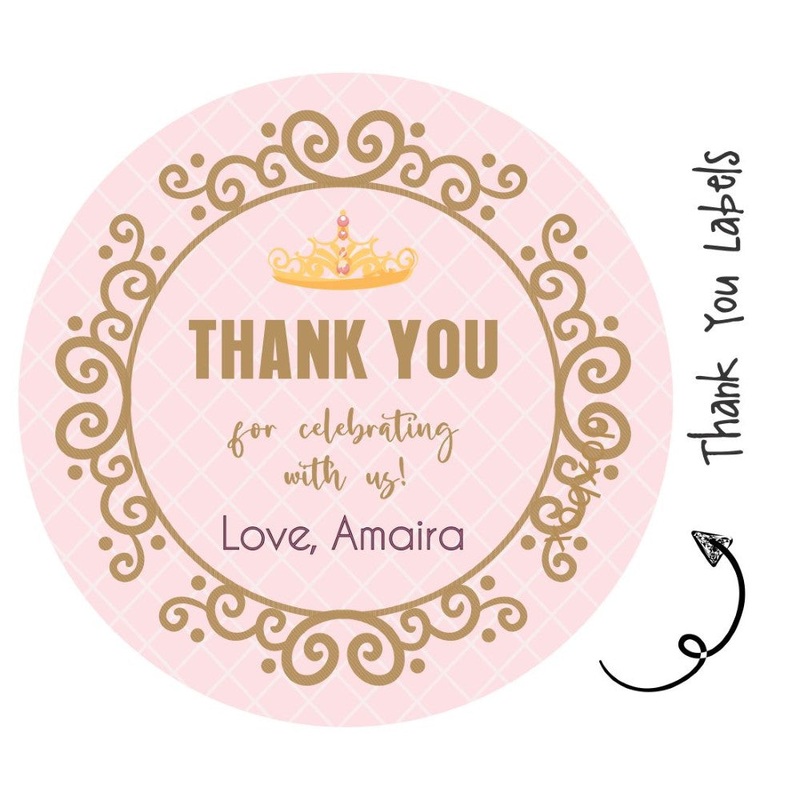 Round Thank You Label – Vintage