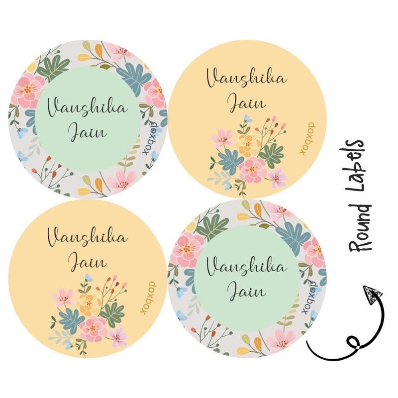 Round Water Proof Label –  Bouquet