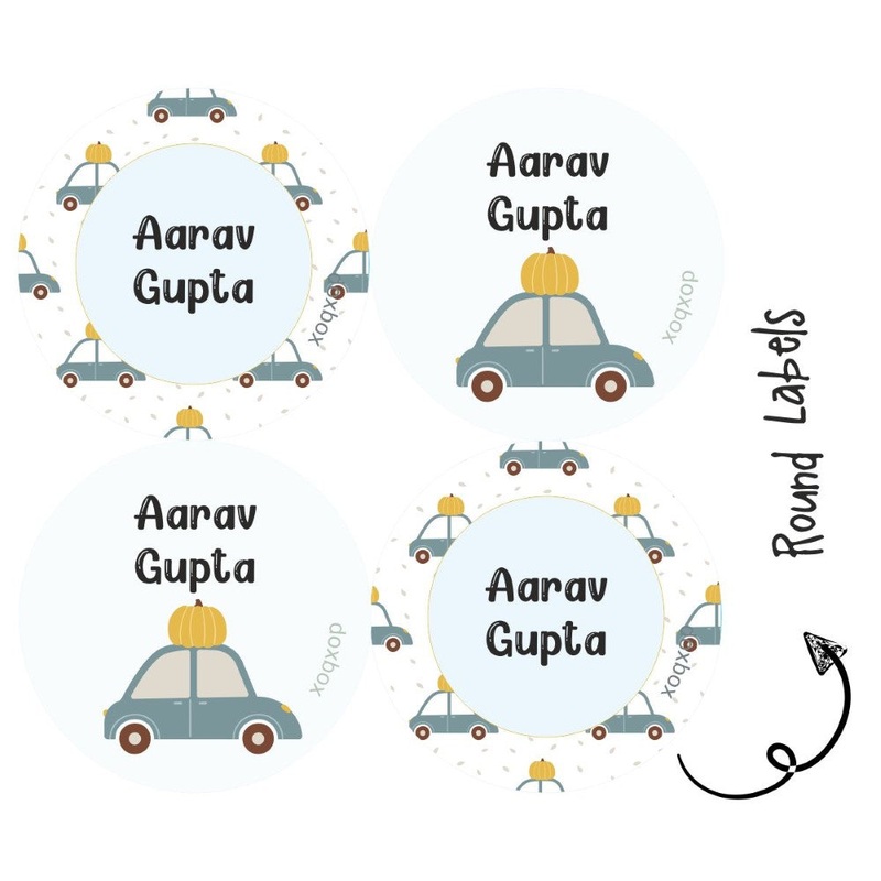 Round Water Proof Label –  Car