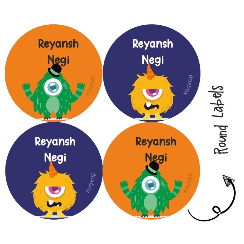 Round Water Proof Label –  Monster