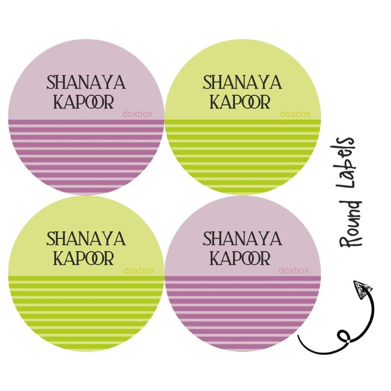 Round Water Proof Label – Stripes