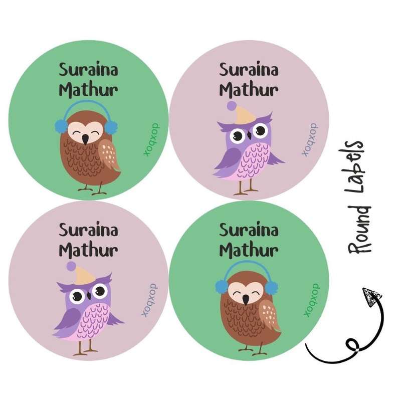 Round Water Proof Label – Sweet Owl