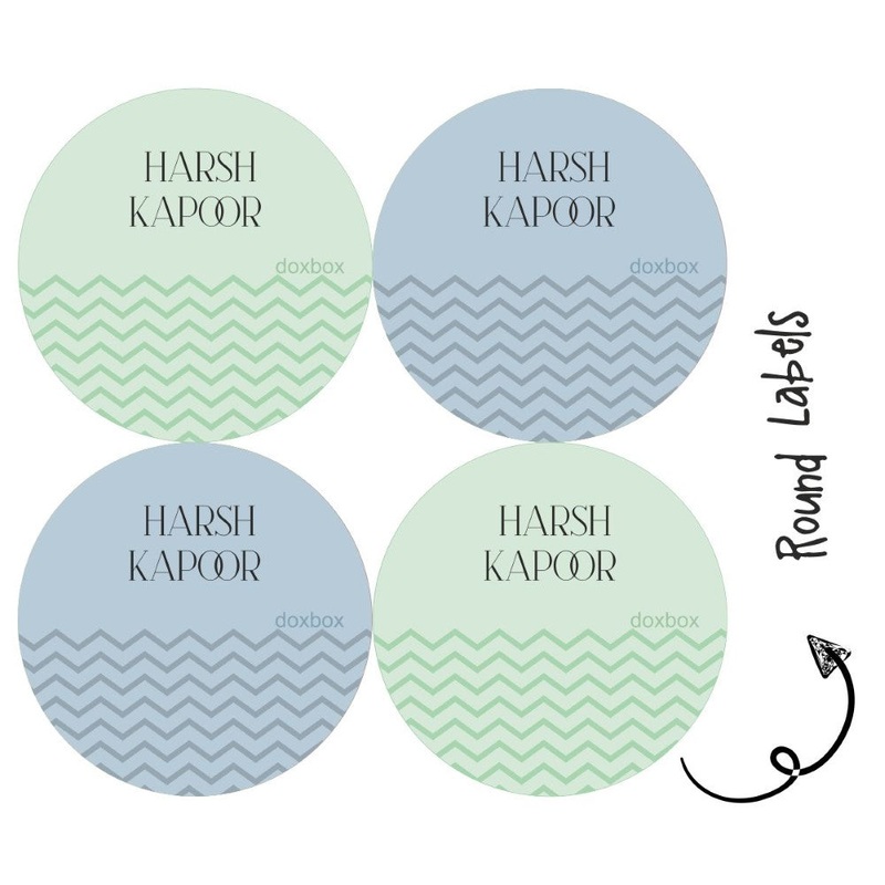 Round Water Proof Label – Zig Zag