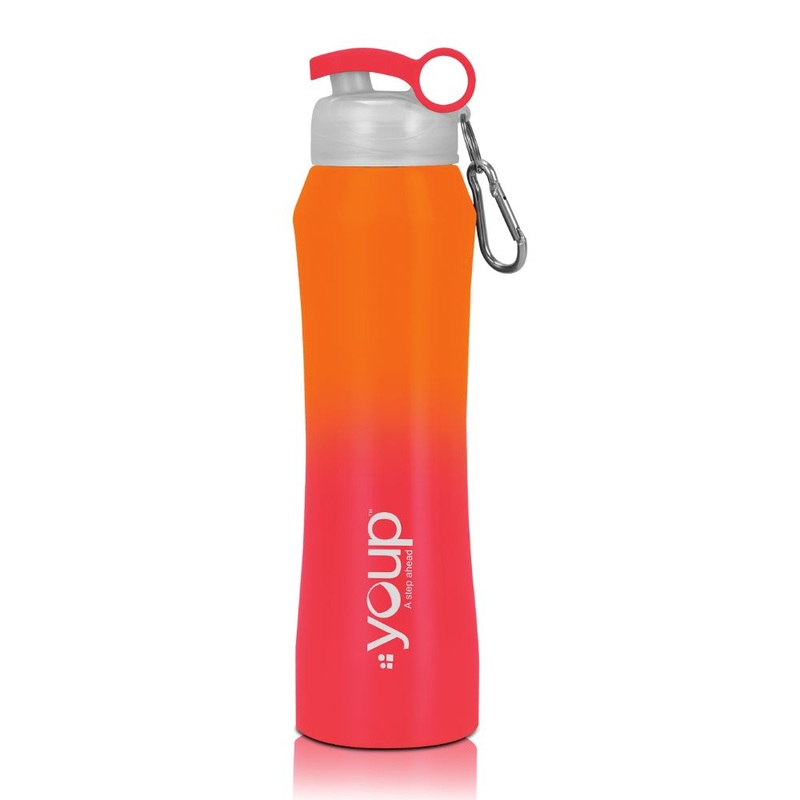 Youp Thermosteel Orange And Red Color Water Bottle Passion901 – 900 Ml