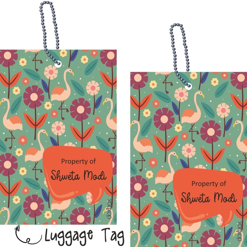 Luggage Tag – Flamingo Flower