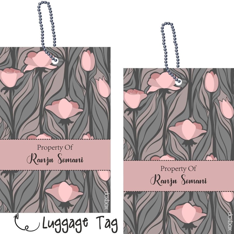 Luggage Tag – Peach Roses