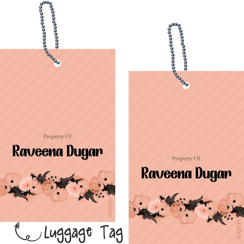 Luggage Tag – Peach Stripes