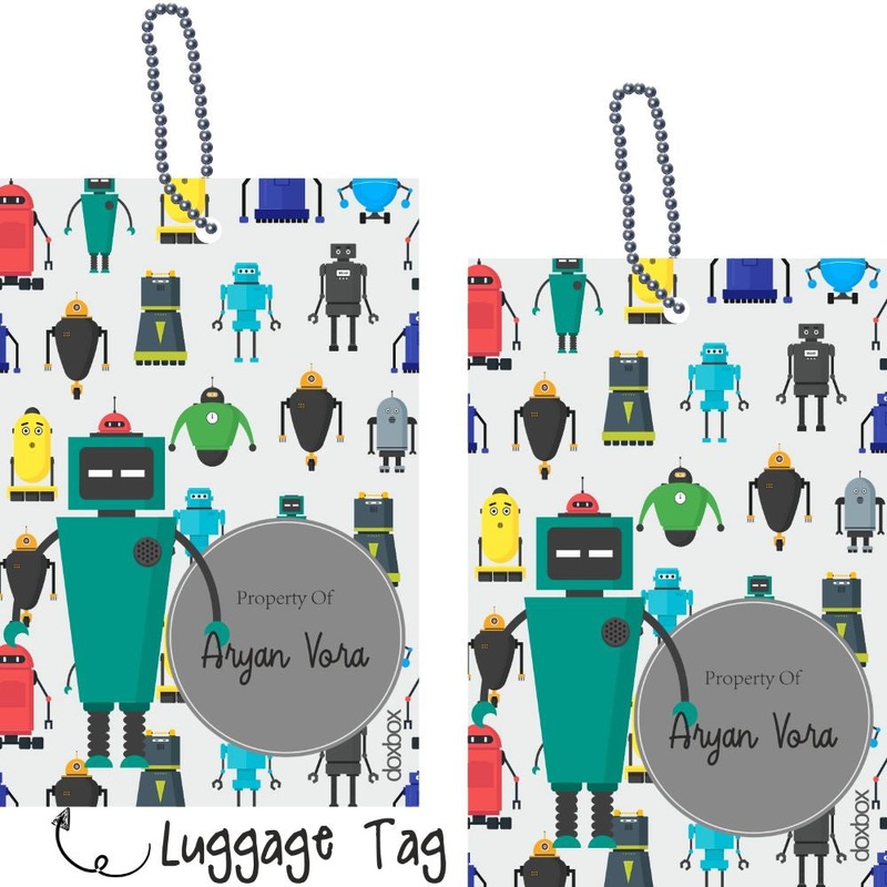 Luggage Tag – Robot Pattern