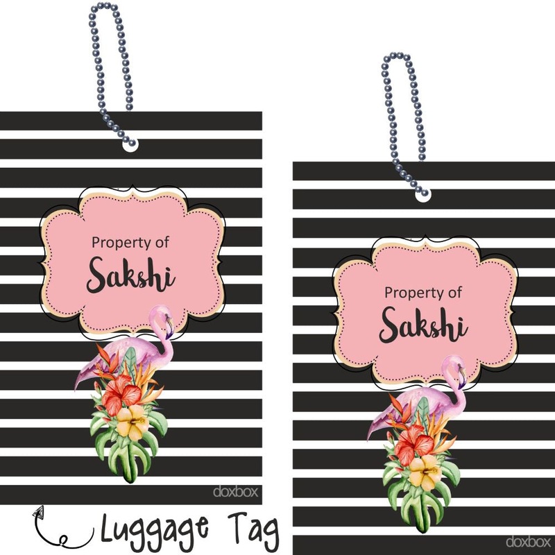 Luggage Tag – Tropical Flamingo