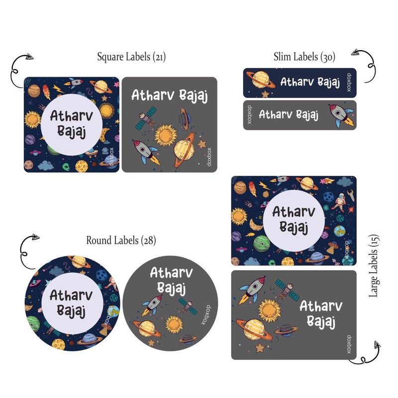 Mixed Labels – Space Pattern
