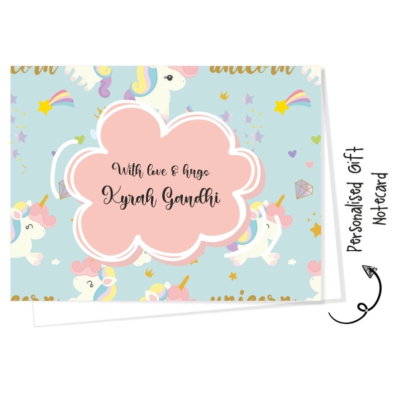 Personalised Gift Notecard – Cute Unicorn