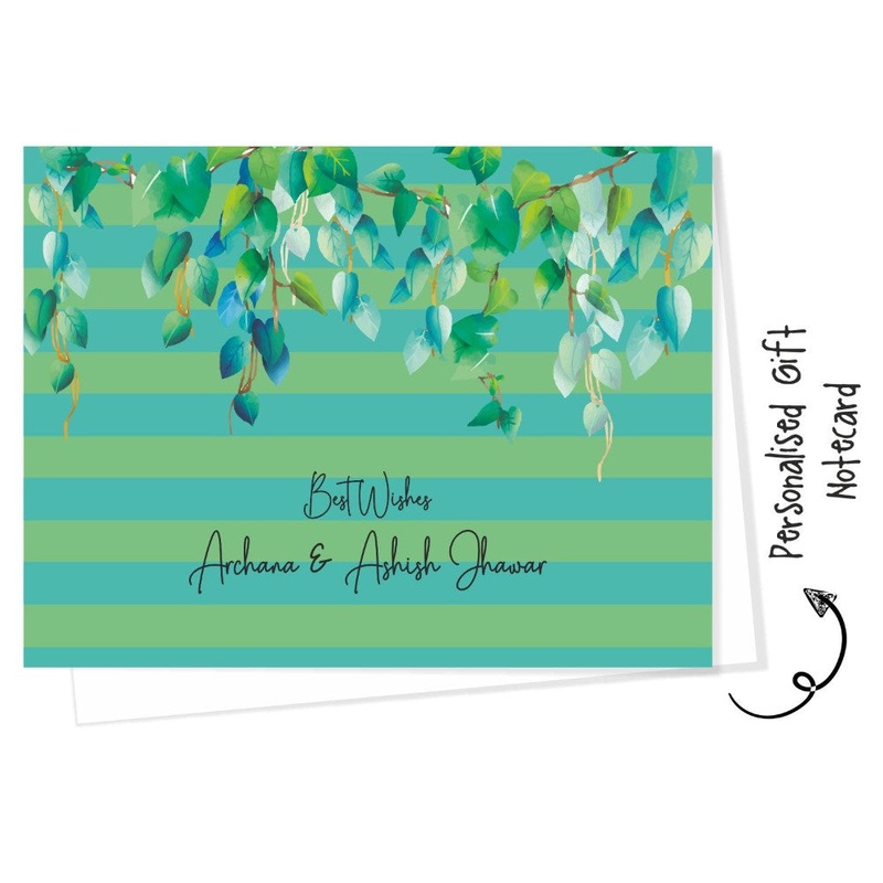 Personalised Gift Notecard – Green Stripes