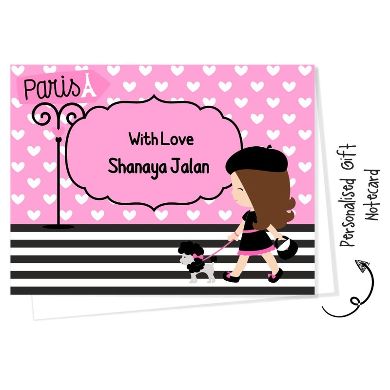 Personalised Gift Notecard –  Paris Dog