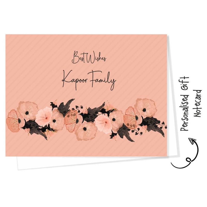 Personalised Gift Notecard -Peach Floral