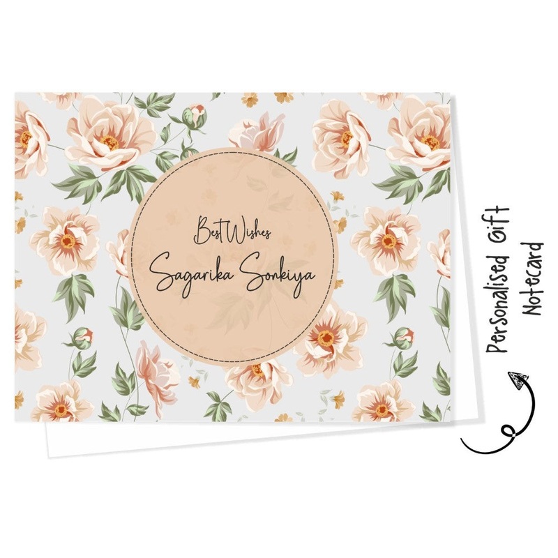 Personalised Gift Notecard -Pink Orchids