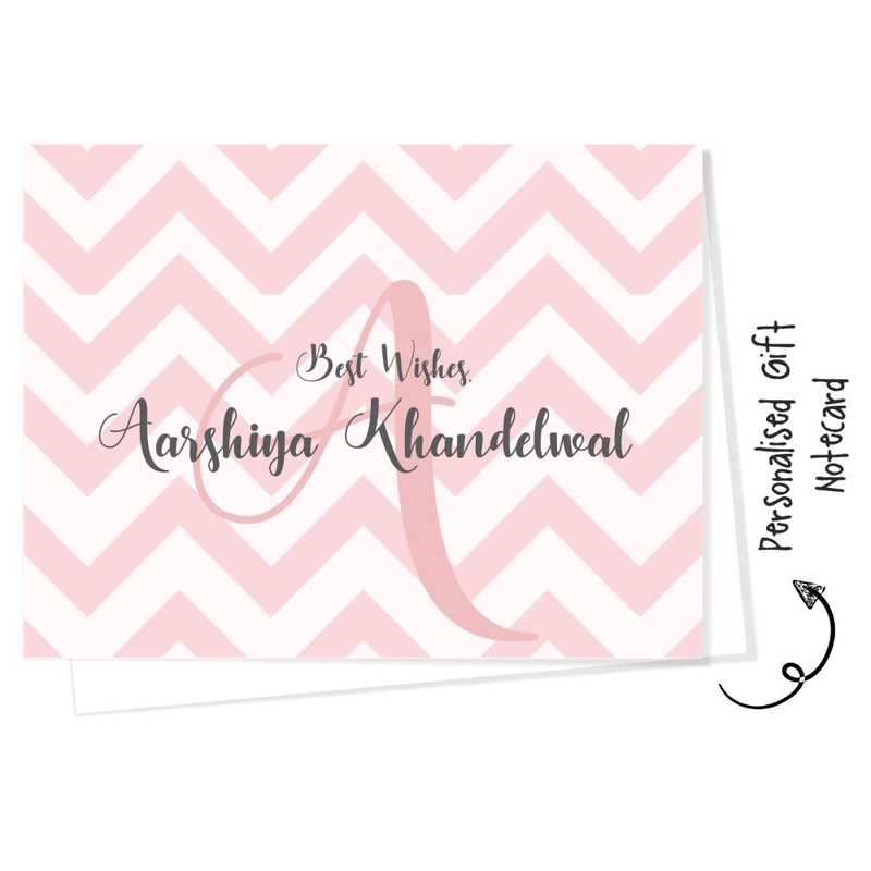 Personalised Gift Notecard – Pink Zigzag