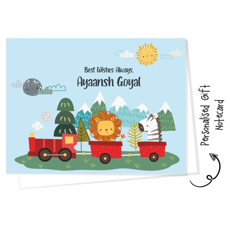 Personalised Gift Notecard –  Train Animals