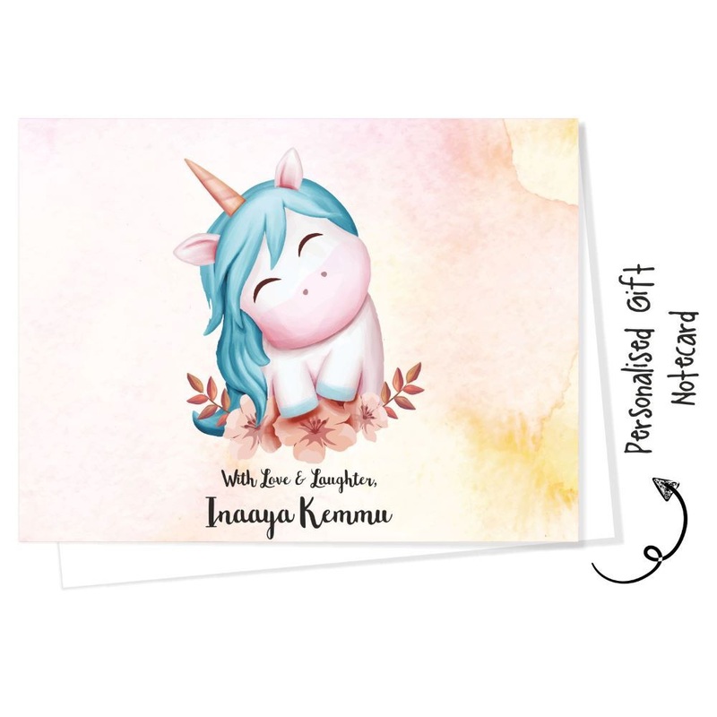 Personalised Gift Notecard – Unicorn