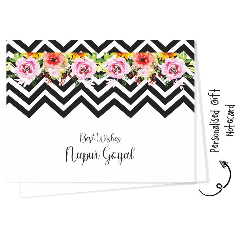 Personalised Gift Notecard -Zigzag Floral