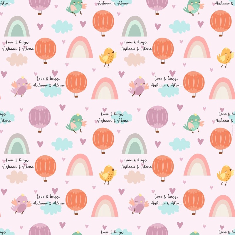 Personalised Wrapping Paper – Bird & Cloud