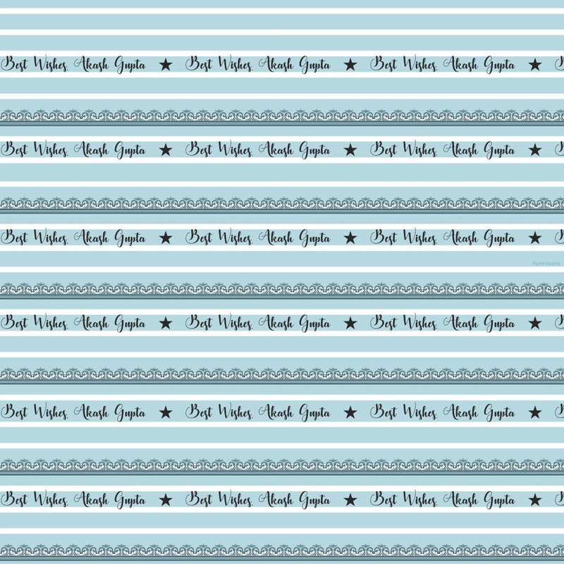 Personalised Wrapping Paper -Blue stripes