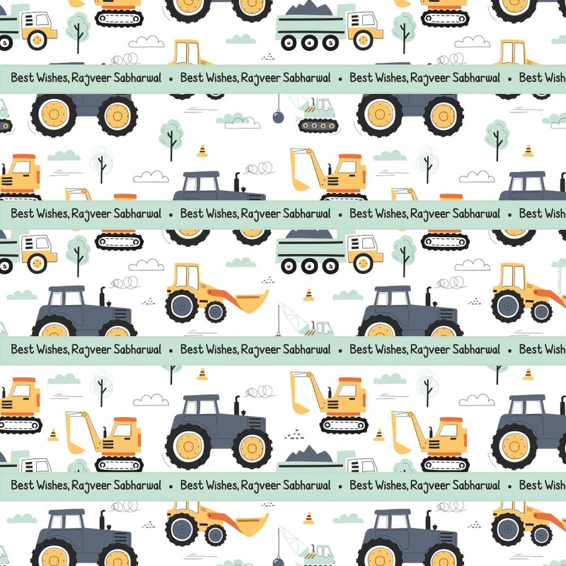 Personalised Wrapping Paper – Construction