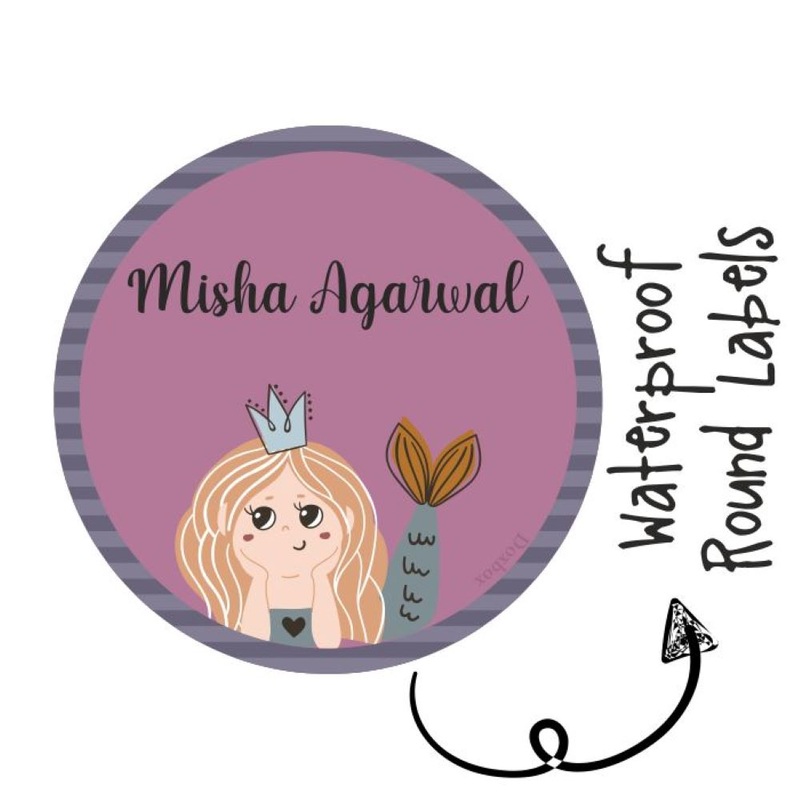 Round Waterproof Labels – Mermaid Queen