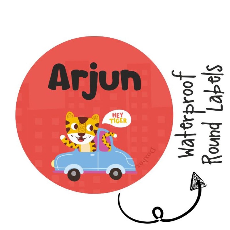 Round Waterproof Labels – Tiger Ride