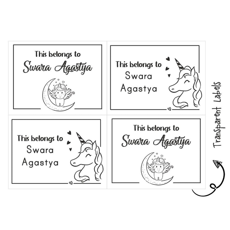 Transparent Labels – Unicorn