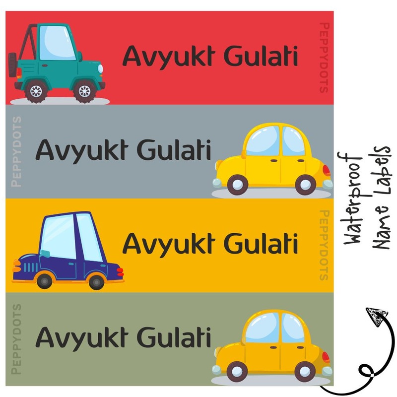 Waterproof Labels – Cute Car