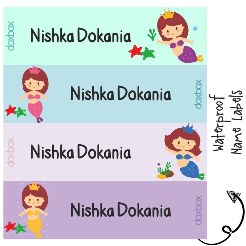 Waterproof Labels – Cute Mermaid