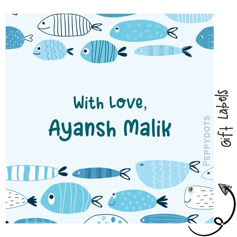Gift Labels – Blue Fish