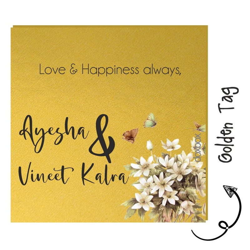 Golden Gift Tag – Bouquet