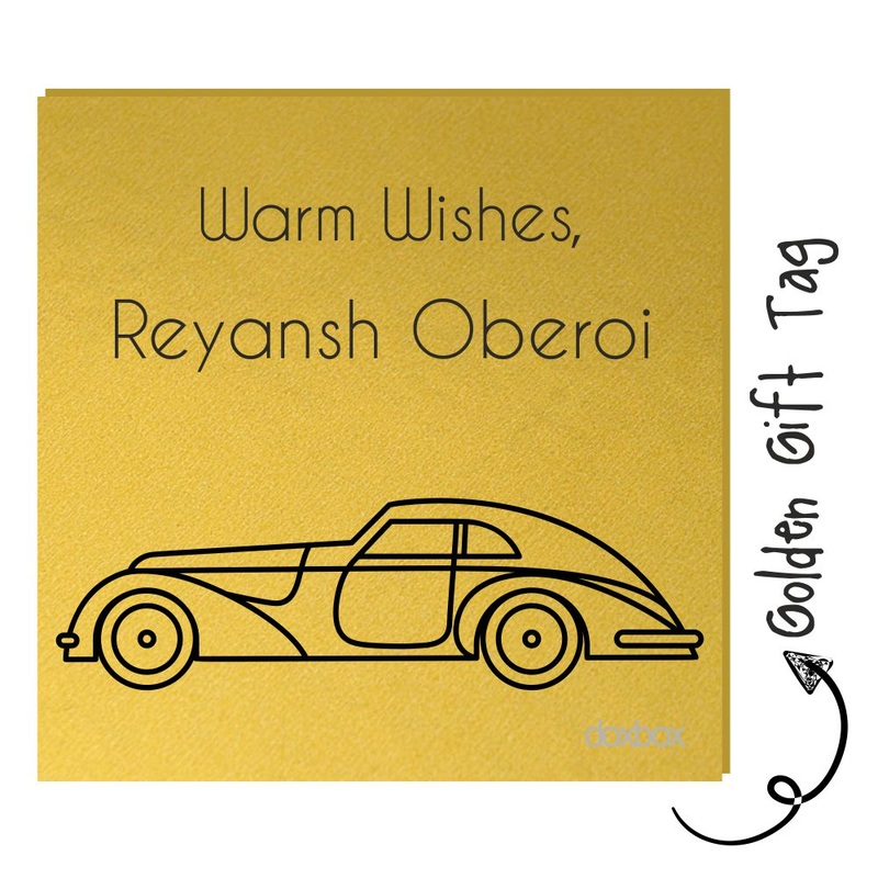 Golden Gift Tag – Car
