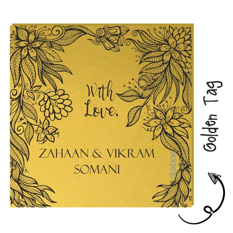 Golden Gift Tag – Mandala Frame