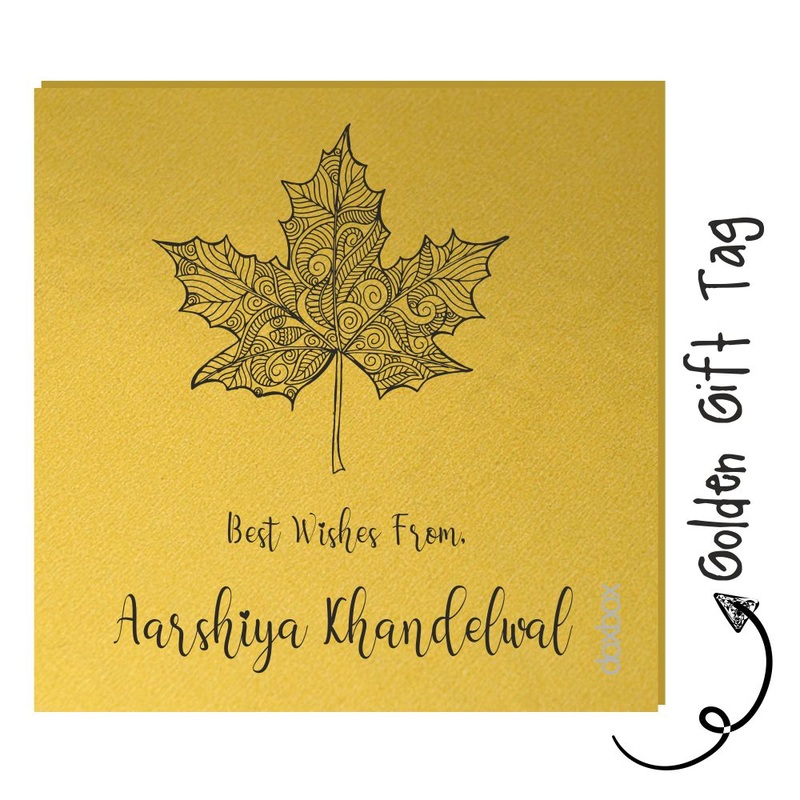 Golden Gift Tag – Maple Leaf